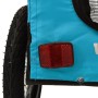 Haustier-Fahrradanhänger, Eisen-Oxford-Stoff, Blau, Schwarz von vidaXL, Kinderwagen für Haustiere - Ref: Foro24-93918, Preis:...