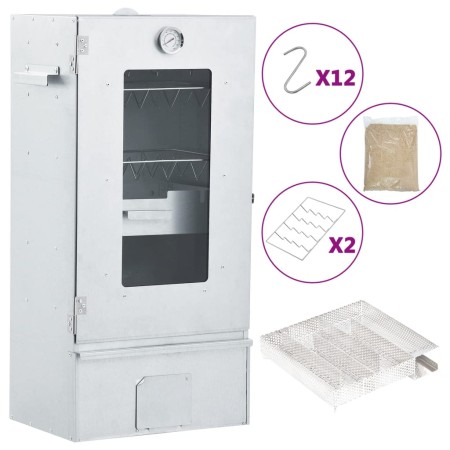 Horno ahumador de BBQ con generador humo frío acero galvanizado de vidaXL, Barbacoas - Ref: Foro24-3200763, Precio: 178,89 €,...