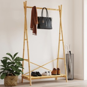 Coat rack with bamboo shelf 102x50x190 cm by vidaXL, Dresser Organizers and Bar Hangers - Ref: Foro24-368033, Price: 114,99 €...