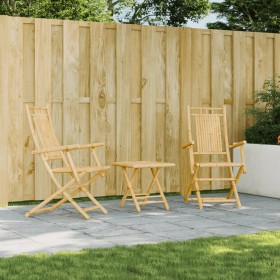 Folding garden chairs 2 units bamboo 53x66x99 cm by vidaXL, Garden chairs - Ref: Foro24-368038, Price: 178,99 €, Discount: %