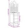 Torre de juegos madera maciza pino 85x52,5x239 cm de vidaXL, Casitas infantiles - Ref: Foro24-845935, Precio: 192,98 €, Descu...