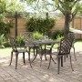 Garden dining set 5 pieces cast aluminum bronze by vidaXL, Garden sets - Ref: Foro24-3216349, Price: 693,56 €, Discount: %