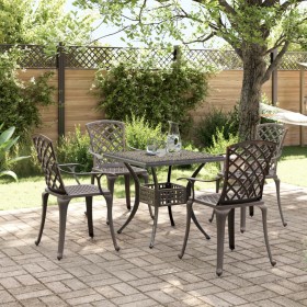 Garden dining set 5 pieces cast aluminum bronze by vidaXL, Garden sets - Ref: Foro24-3216349, Price: 692,99 €, Discount: %