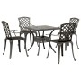 Garden dining set 5 pieces cast aluminum bronze by vidaXL, Garden sets - Ref: Foro24-3216349, Price: 693,56 €, Discount: %