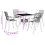 Garden dining set 5 pieces cast aluminum bronze by vidaXL, Garden sets - Ref: Foro24-3216349, Price: 693,56 €, Discount: %