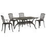 Garden dining set 5 pieces cast aluminum bronze by vidaXL, Garden sets - Ref: Foro24-3216316, Price: 990,78 €, Discount: %