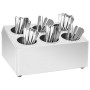 Cutlery holder with 6 square stainless steel grids by vidaXL, Cutlery and utensil trays - Ref: Foro24-51230, Price: 75,84 €, ...