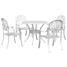 5-piece white cast aluminum garden dining set by vidaXL, Garden sets - Ref: Foro24-3216328, Price: 841,48 €, Discount: %