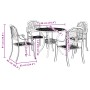 5-piece white cast aluminum garden dining set by vidaXL, Garden sets - Ref: Foro24-3216328, Price: 841,48 €, Discount: %