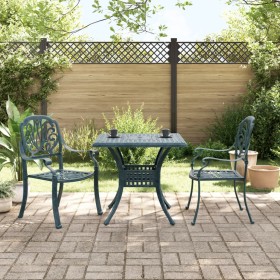 Green cast aluminum 3-piece bistro table and chairs by vidaXL, Garden sets - Ref: Foro24-3216340, Price: 451,39 €, Discount: %