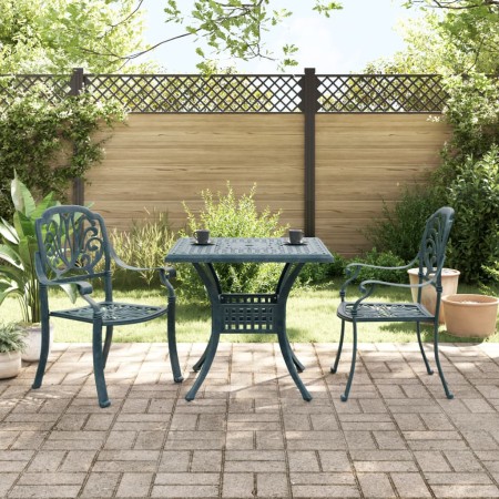 Green cast aluminum 3-piece bistro table and chairs by vidaXL, Garden sets - Ref: Foro24-3216340, Price: 407,99 €, Discount: %