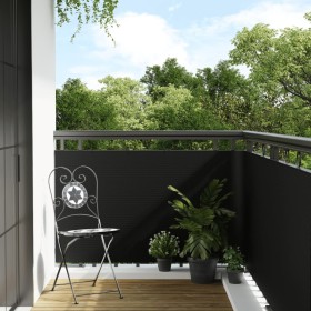 Black synthetic rattan balcony awning 400x80 cm by vidaXL, fence panels - Ref: Foro24-156298, Price: 32,99 €, Discount: %