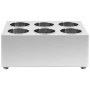 Cutlery holder with 6 square stainless steel grids by vidaXL, Cutlery and utensil trays - Ref: Foro24-51230, Price: 75,84 €, ...