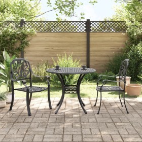 Bistro table and chairs 3 pieces black cast aluminum by vidaXL, Garden sets - Ref: Foro24-3216323, Price: 506,99 €, Discount: %