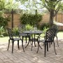 5-piece black cast aluminum garden dining set by vidaXL, Garden sets - Ref: Foro24-3216335, Price: 737,50 €, Discount: %