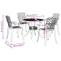 5-piece black cast aluminum garden dining set by vidaXL, Garden sets - Ref: Foro24-3216335, Price: 737,50 €, Discount: %