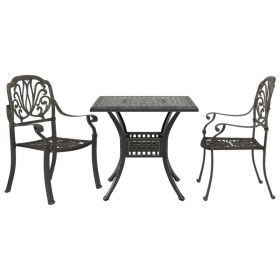 Bistro table and chairs 3 pieces cast aluminum bronze color by vidaXL, Garden sets - Ref: Foro24-3216337, Price: 451,31 €, Di...