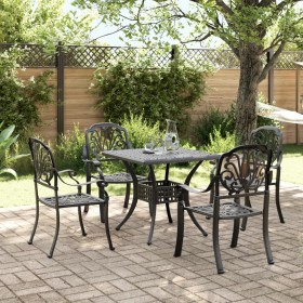 5-piece black cast aluminum garden dining set by vidaXL, Garden sets - Ref: Foro24-3216342, Price: 837,99 €, Discount: %