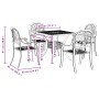 Juego de comedor de jardín 5 piezas aluminio fundido negro de vidaXL, Conjuntos de jardín - Ref: Foro24-3216342, Precio: 837,...