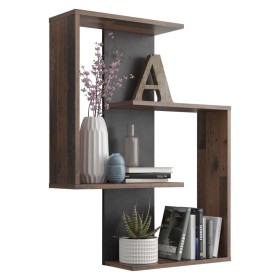 FMD Inverted wall shelf in dark Matera old style by FMD, Shelves and shelves - Ref: Foro24-429428, Price: 81,72 €, Discount: %