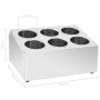 Cutlery holder with 6 square stainless steel grids by vidaXL, Cutlery and utensil trays - Ref: Foro24-51230, Price: 75,84 €, ...