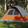 Family tent with waterproof dome 6 people gray orange by vidaXL, tents - Ref: Foro24-94557, Price: 110,99 €, Discount: %