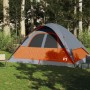 Family tent with waterproof dome 6 people gray orange by vidaXL, tents - Ref: Foro24-94557, Price: 110,99 €, Discount: %