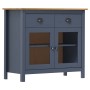 Hill bedside table solid gray pine wood 90x40x80 cm by vidaXL, Sideboards - Ref: Foro24-288941, Price: 159,88 €, Discount: %