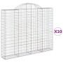 Gabionenkörbe 10 Stück Bogenform Eisen 200x30x160/180 cm von vidaXL, Töpfe und Pflanzgefäße - Ref: Foro24-3146181, Preis: 950...