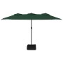 Double umbrella with green LED lights 449x245 cm by vidaXL, Umbrellas - Ref: Foro24-362954, Price: 190,45 €, Discount: %