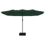 Double umbrella with green LED lights 449x245 cm by vidaXL, Umbrellas - Ref: Foro24-362954, Price: 190,45 €, Discount: %