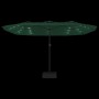 Double umbrella with green LED lights 449x245 cm by vidaXL, Umbrellas - Ref: Foro24-362954, Price: 190,45 €, Discount: %