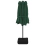 Double umbrella with green LED lights 449x245 cm by vidaXL, Umbrellas - Ref: Foro24-362954, Price: 190,45 €, Discount: %