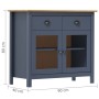 Hill bedside table solid gray pine wood 90x40x80 cm by vidaXL, Sideboards - Ref: Foro24-288941, Price: 159,88 €, Discount: %