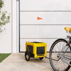 Trailer bicycle pets iron Oxford cloth yellow black by vidaXL, pet strollers - Ref: Foro24-93910, Price: 79,99 €, Discount: %