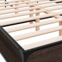 Oak brown metal engineered wood bed frame 120x200 cm by vidaXL, Beds and slatted bases - Ref: Foro24-3280041, Price: 142,40 €...