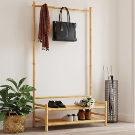 Bamboo coat rack with shelves 103x40x183 cm by vidaXL, Dresser Organizers and Bar Hangers - Ref: Foro24-368032, Price: 95,99 ...