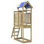 Spielturm aus Zirbenholz mit Leiter 110,5x52,5x215 cm von vidaXL, Kinderhäuser - Ref: Foro24-845922, Preis: 146,94 €, Rabatt: %