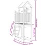 Pine wood play tower with ladder 110.5x52.5x215 cm by vidaXL, Children's houses - Ref: Foro24-845922, Price: 146,51 €, Discou...