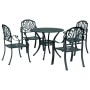 5-piece garden dining set, cast aluminum, green by vidaXL, Garden sets - Ref: Foro24-3216329, Price: 761,68 €, Discount: %