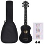 Set de ukelele soprano con funda para niños negro 23" de vidaXL, Instrumentos de cuerda - Ref: Foro24-70152, Precio: 37,59 €,...