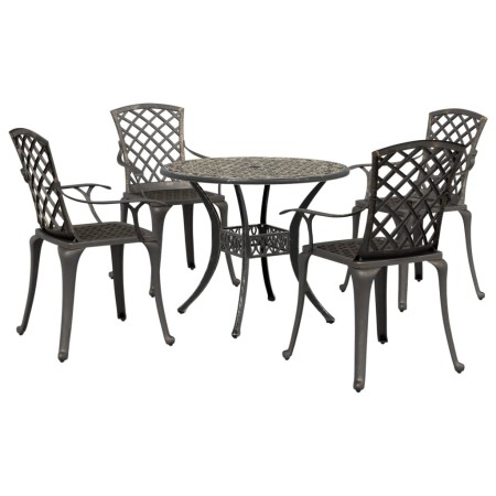 5-piece garden dining set, cast aluminum in bronze color. by vidaXL, Garden sets - Ref: Foro24-3216334, Price: 693,20 €, Disc...