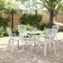 5-teiliges Garten-Esszimmerset aus weißem Aluminiumguss von vidaXL, Gartensets - Ref: Foro24-3216336, Preis: 709,33 €, Rabatt: %