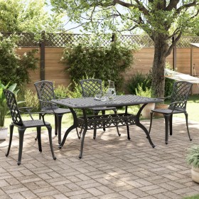 5-piece garden dining set, black cast aluminum by vidaXL, Garden sets - Ref: Foro24-3216317, Price: 950,72 €, Discount: %