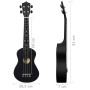 Set de ukelele soprano con funda para niños negro 23" de vidaXL, Instrumentos de cuerda - Ref: Foro24-70152, Precio: 37,59 €,...