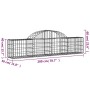 Gabion baskets 11 units, arched shape, iron, 200x30x40/60 cm by vidaXL, Pots and planters - Ref: Foro24-3146056, Price: 481,2...