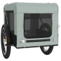 Bicycle pet trailer, iron frame, Oxford fabric in gray and black. by vidaXL, pet strollers - Ref: Foro24-93923, Price: 105,48...