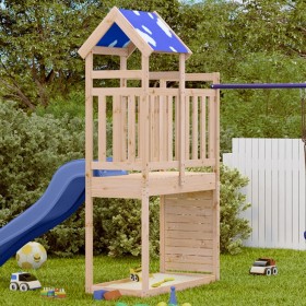 Play tower with climbing wall pine wood 110.5x52.5x215cm by vidaXL, Children's houses - Ref: Foro24-845911, Price: 142,99 €, ...