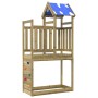 Torre de juegos con pared escalada madera pino 110,5x52,5x215cm de vidaXL, Casitas infantiles - Ref: Foro24-845913, Precio: 1...