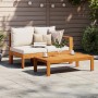 Solid acacia wood garden table 100x50x27 cm by vidaXL, Modular outdoor sofas - Ref: Foro24-367620, Price: 70,18 €, Discount: %